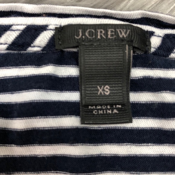 {J.Crew} Striped Linen and Cotton Cap Sleeve Tees - Picture 3 of 3